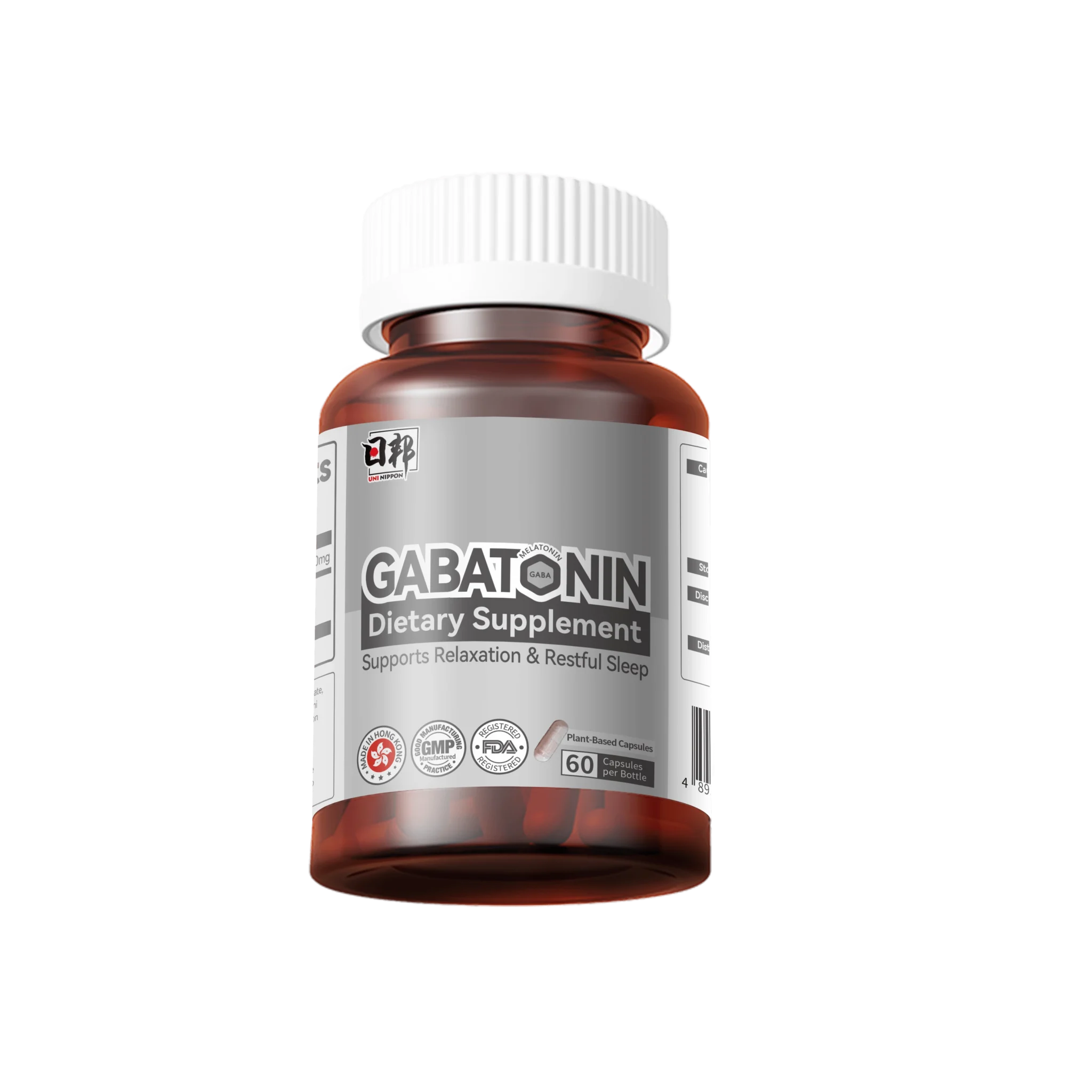 GABATONIN dietary supplement bottle for relaxation and restful sleep support