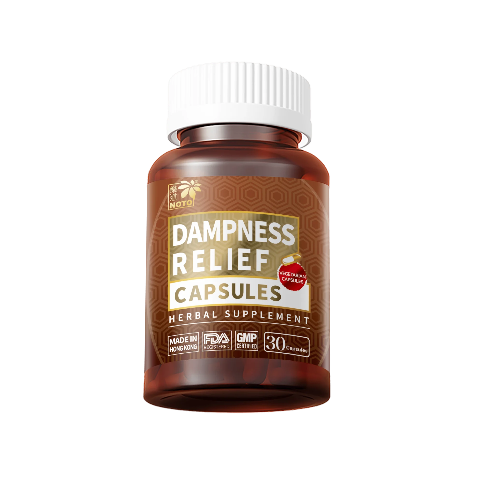 NOTO Dampness Relief herbal capsules - made in Hong Kong, GMP registered