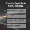 GENKI-MAN premium ingredients - Peruvian Black Maca, German Damiana and synergistic herbal blend