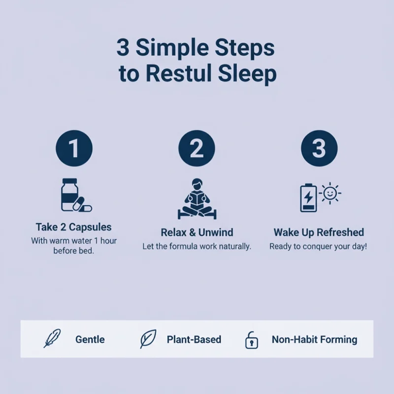 GABATONIN 3 simple steps to restful sleep - take capsules, relax, wake refreshed
